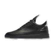 Filling Pieces Låg Top Bianco Jet Black Black, Herr