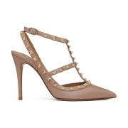 Valentino Garavani Studded Heel Fotledsrem Pumps Pink, Dam