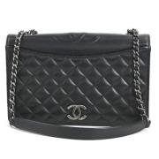 Chanel Vintage Pre-owned Laeder axelremsvskor Black, Dam