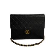 Chanel Vintage Pre-owned Laeder axelremsvskor Black, Dam