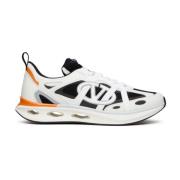 Valentino Garavani Orange Mesh Panel Sneakers Multicolor, Herr