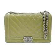 Chanel Vintage Pre-owned Laeder axelremsvskor Green, Dam