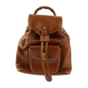 Gucci Vintage Pre-owned Tyg gucci-vskor Brown, Dam