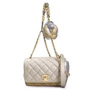 Chanel Vintage Pre-owned Laeder axelremsvskor Yellow, Dam