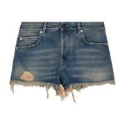 Balenciaga Vintageeffekt denim shorts Blue, Dam