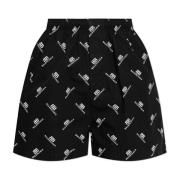 Balenciaga Shorts med tryckt monogram Black, Herr