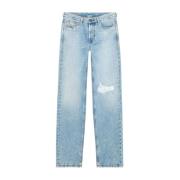 Diesel Blå Löst Regular Raka Jeans Blue, Herr