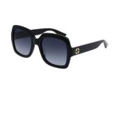 Gucci Fyrkantiga solglasögon Black, Dam