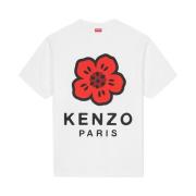 Kenzo Vit Blommig T-shirt White, Herr
