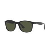 Ray-Ban Klassiska solglasögon i svart med gröna linser Black, Unisex