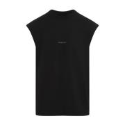 Givenchy Svart Ärmlös T-shirt Black, Herr