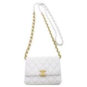 Chanel Vintage Pre-owned Laeder chanel-vskor White, Dam