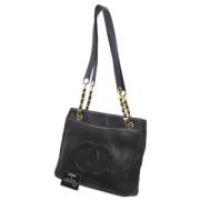 Chanel Vintage Pre-owned Tyg chanel-vskor Black, Dam