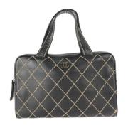 Chanel Vintage Pre-owned Tyg chanel-vskor Black, Dam