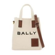 Bally Akelei Tote Bag med Läderdetaljer White, Dam