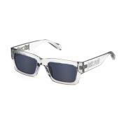 Just Cavalli Genomskinliga grå solglasögon med blå linser Gray, Unisex