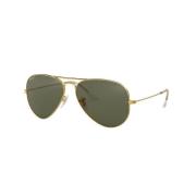 Ray-Ban Klassiska Aviator solglasögon i guld/grön Yellow, Unisex