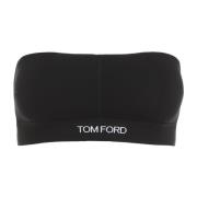 Tom Ford Svart Signature Bandeau Topp Black, Dam