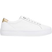 Tommy Hilfiger Vita Läder Sneakers Essential Vulc White, Dam