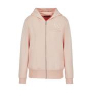 Armani Exchange Rosa huvtröja med tryck Pink, Dam