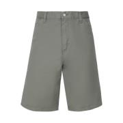 Carhartt Wip Logo Patch Bermuda Shorts Front Closure Green, Herr