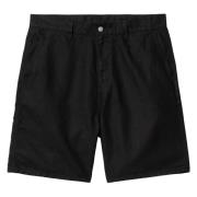 Carhartt Wip Linblandade knäshorts med fickor Black, Herr