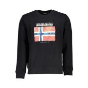 Napapijri Slim Fleece Sweatshirt Black, Herr