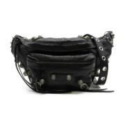 Balenciaga Vintage Pre-owned Laeder crossbodyvskor Black, Dam