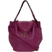 Bottega Veneta Vintage Pre-owned Laeder axelremsvskor Purple, Dam