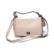 Coach Pre-owned Pre-owned Tyg axelremsvskor Beige, Dam