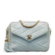 Chanel Vintage Pre-owned Tyg chanel-vskor Blue, Dam