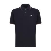 Emporio Armani Blå Polo T-shirt med Randig Kant Blue, Herr