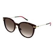 Gucci Stiliga solglasögon i Havana/Brown Shaded Brown, Dam