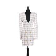 Balmain Pre-owned Pre-owned Tyg klnningar White, Dam