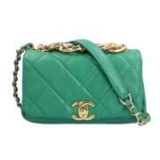 Chanel Vintage Pre-owned Tyg chanel-vskor Green, Dam