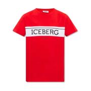 Iceberg T-shirt med logotyp Red, Herr