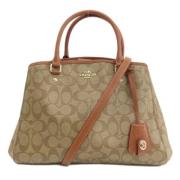 Coach Pre-owned Pre-owned Canvas handvskor Brown, Dam