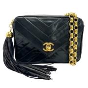 Chanel Vintage Pre-owned Laeder axelremsvskor Black, Dam