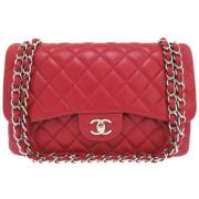 Chanel Vintage Pre-owned Laeder axelremsvskor Red, Dam