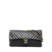 Chanel Vintage Pre-owned Laeder axelremsvskor Black, Dam