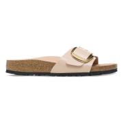 Birkenstock Madrid Big Buckle Sandaler Beige, Dam