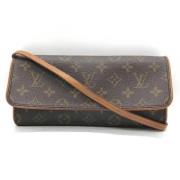 Louis Vuitton Vintage Pre-owned Canvas axelremsvskor Brown, Dam