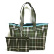 Burberry Vintage Pre-owned Tyg axelremsvskor Green, Dam