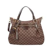 Louis Vuitton Vintage Pre-owned Canvas axelremsvskor Brown, Dam