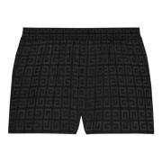 Givenchy Svarta Shorts med All-over 4G Mönster Black, Dam