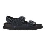 Birkenstock Raffia Sandaler med Läderkant Blue, Herr