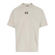 44 Label Group Bomull T-shirt med Logo Print Beige, Herr