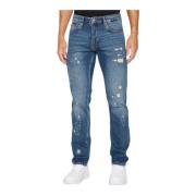 Just Cavalli Mäns Slouchy Denim Jeans Blue, Herr