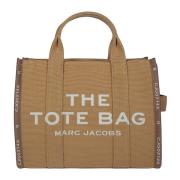 Marc Jacobs Jacquard Mönstrad Tyg Shopper Väska Brown, Dam