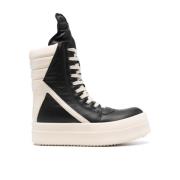 Rick Owens Läder Sneakers Mega Geobasket Stil Multicolor, Herr